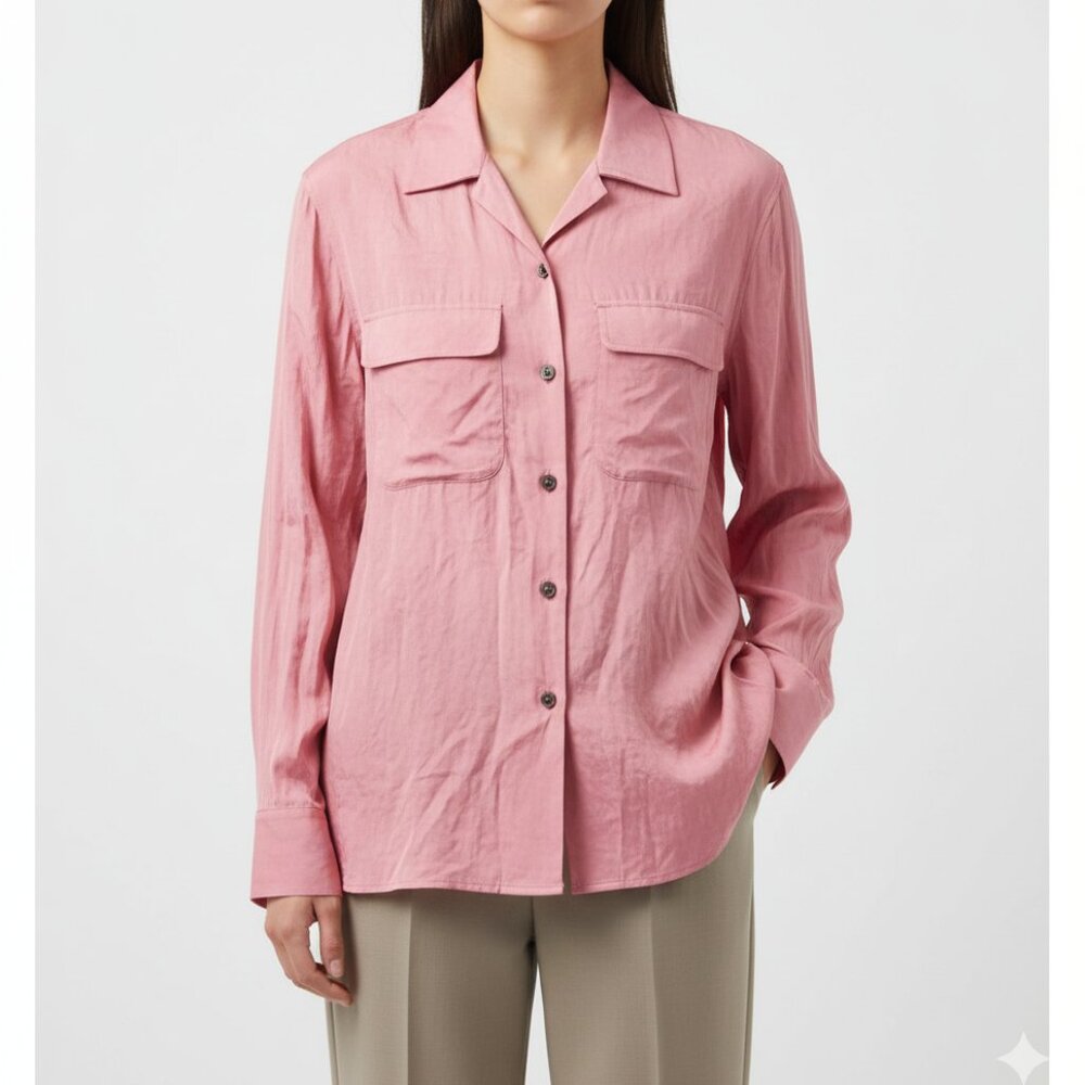 Equipment Pink 100% Viscose‎ Button-Down Utility Shirt – Women’s M